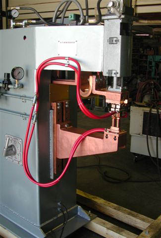 DUAL ELECTRODES TO WELD TWO WELD STUDS  ON PPO-18-50 PRESS PROJECTION WELDER